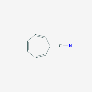 molecular formula C8H7N B079312 2,4,6-Cycloheptatriene-1-carbonitrile CAS No. 13612-59-4