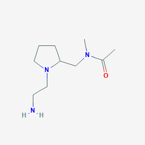 molecular formula C10H21N3O B7931202 N-[1-(2-Amino-ethyl)-pyrrolidin-2-ylmethyl]-N-methyl-acetamide 