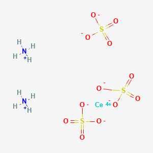 molecular formula CeH8N2O12S3 B079315 Diammonium cerium(4+) trisulphate CAS No. 14638-69-8