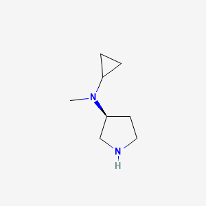 molecular formula C8H16N2 B7931769 Cyclopropyl-methyl-(S)-pyrrolidin-3-yl-amine 