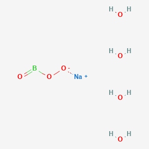 molecular formula BH8NaO7 B079326 Perboric acid (HBO(O2)), sodium salt, tetrahydrate CAS No. 10486-00-7