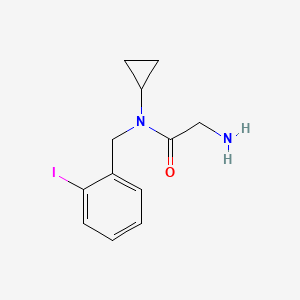 molecular formula C12H15IN2O B7932775 2-Amino-N-cyclopropyl-N-(2-iodo-benzyl)-acetamide 