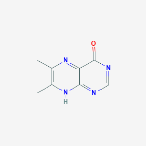 molecular formula C8H8N4O B079330 6,7-Dimethyl-1H-pteridin-4-one CAS No. 14684-54-9