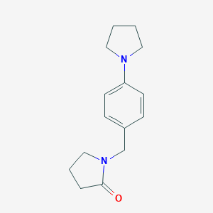 molecular formula C15H20N2O B079336 2-Pyrrolidinone, 1-(p-1-pyrrolidinylbenzyl)- CAS No. 14053-07-7