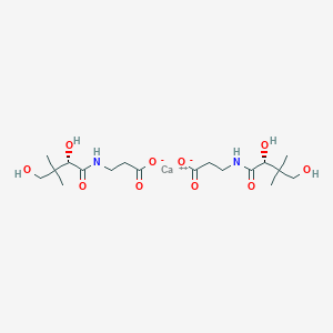 molecular formula C18H32CaN2O10 B7933826 calcium;3-[[(2R)-2,4-dihydroxy-3,3-dimethylbutanoyl]amino]propanoate;3-[[(2S)-2,4-dihydroxy-3,3-dimethylbutanoyl]amino]propanoate 