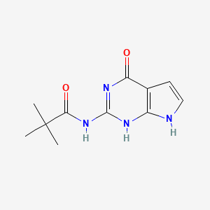 molecular formula C11H14N4O2 B7934247 2,2-dimethyl-N-(4-oxo-1,7-dihydropyrrolo[2,3-d]pyrimidin-2-yl)propanamide 