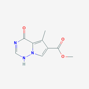 molecular formula C9H9N3O3 B7934398 methyl 5-methyl-4-oxo-1H-pyrrolo[2,1-f][1,2,4]triazine-6-carboxylate 