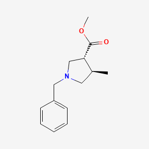 molecular formula C14H19NO2 B7934525 methyl (3R,4R)-1-benzyl-4-methylpyrrolidine-3-carboxylate 