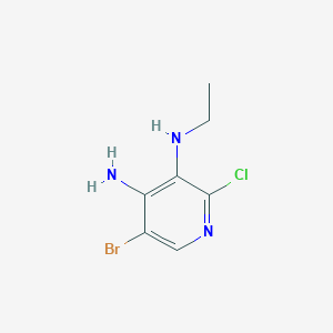 molecular formula C7H9BrClN3 B7934626 5-Bromo-2-chloro-N3-ethylpyridine-3,4-diamine 