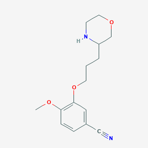 4-Methoxy-3-(3-(morpholin-3-yl)propoxy)benzonitrile
