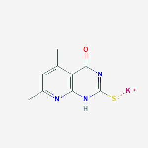 molecular formula C9H8KN3OS B7934670 potassium;5,7-dimethyl-4-oxo-1H-pyrido[2,3-d]pyrimidine-2-thiolate 