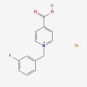 molecular formula C13H11BrFNO2 B7934675 4-Carboxy-1-(3-fluorobenzyl)pyridinium bromide 