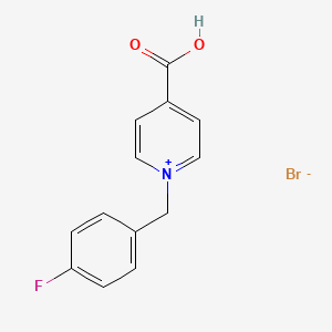 molecular formula C13H11BrFNO2 B7934715 4-Carboxy-1-(4-fluorobenzyl)pyridinium bromide 