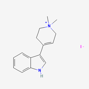 molecular formula C15H19IN2 B7934722 4-(1H-Indol-3-yl)-1,1-dimethyl-1,2,3,6-tetrahydropyridinium iodide 