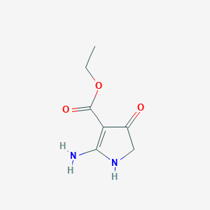 molecular formula C7H10N2O3 B7934764 ethyl 5-amino-3-oxo-1,2-dihydropyrrole-4-carboxylate 
