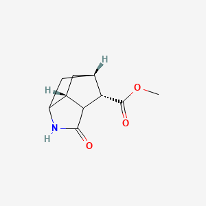molecular formula C10H13NO3 B7934771 Methyl (3S,3aR,5S,6aS,7S)-2-oxooctahydro-3,5-methanocyclopenta[b]pyrrole-7-carboxylate 