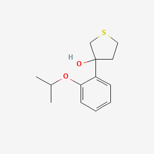 molecular formula C13H18O2S B7934816 3-(2-Propan-2-yloxyphenyl)thiolan-3-ol 