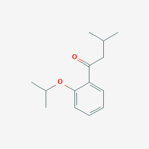molecular formula C14H20O2 B7934822 1-(2-Isopropoxyphenyl)-3-methylbutan-1-one 