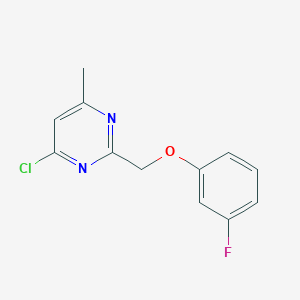 4-Chloro-2-[(3-fluorophenoxy)methyl]-6-methylpyrimidine