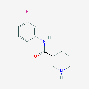 molecular formula C12H15FN2O B7935602 (R)-N-(3-Fluorophenyl)piperidine-3-carboxamide 