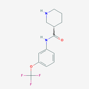 molecular formula C13H15F3N2O2 B7935627 (S)-N-(3-(trifluoromethoxy)phenyl)piperidine-3-carboxamide 