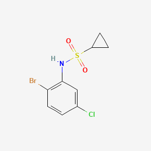 molecular formula C9H9BrClNO2S B7935794 N-(2-Bromo-5-chlorophenyl)cyclopropanesulfonamide 