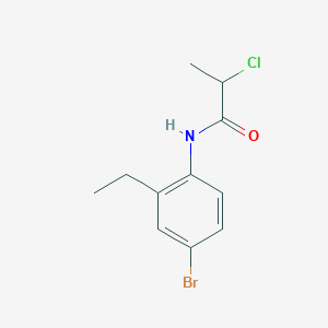 molecular formula C11H13BrClNO B7935850 N-(4-bromo-2-ethylphenyl)-2-chloropropanamide 
