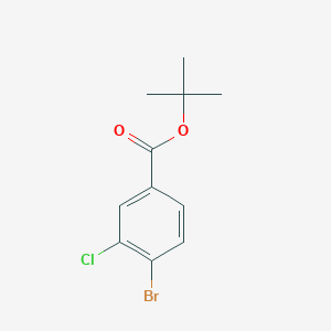 molecular formula C11H12BrClO2 B7935877 Tert-butyl 4-bromo-3-chlorobenzoate 