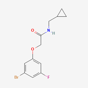 molecular formula C12H13BrFNO2 B7935911 2-(3-Bromo-5-fluorophenoxy)-N-(cyclopropylmethyl)acetamide 
