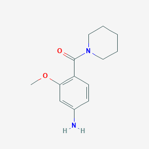 molecular formula C13H18N2O2 B7936558 3-Methoxy-4-(piperidine-1-carbonyl)aniline 