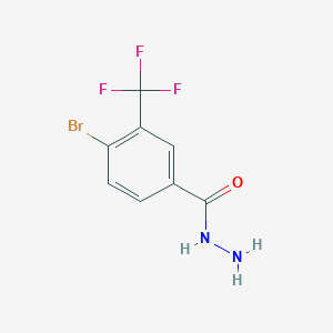 molecular formula C8H6BrF3N2O B7936570 4-Bromo-3-(trifluoromethyl)benzohydrazide 