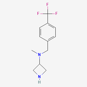molecular formula C12H15F3N2 B7936802 N-methyl-N-(4-(trifluoromethyl)benzyl)azetidin-3-amine 