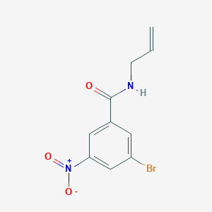 molecular formula C10H9BrN2O3 B7937117 3-Bromo-5-nitro-N-(prop-2-en-1-yl)benzamide 
