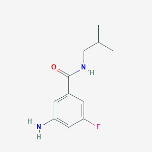 molecular formula C11H15FN2O B7937359 3-Amino-5-fluoro-N-(2-methylpropyl)benzamide 