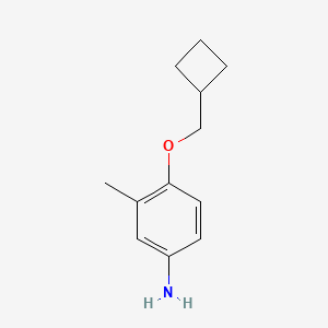 molecular formula C12H17NO B7937502 4-(Cyclobutylmethoxy)-3-methylaniline 