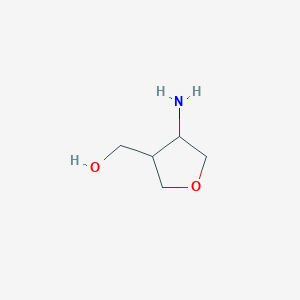 molecular formula C5H11NO2 B7937526 (4-Aminooxolan-3-yl)methanol 