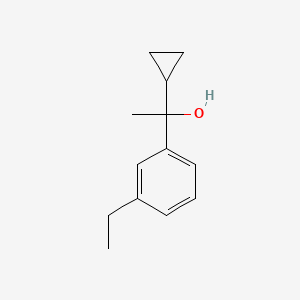 molecular formula C13H18O B7937530 1-Cyclopropyl-1-(3-ethylphenyl)ethanol 
