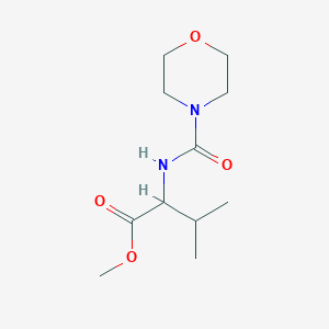 molecular formula C11H20N2O4 B7937612 methyl 3-methyl-2-[(morpholine-4-carbonyl)amino]butanoate 