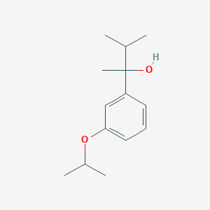 molecular formula C14H22O2 B7937640 2-(3-iso-Propoxyphenyl)-3-methyl-butan-2-ol 