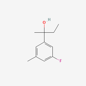 molecular formula C11H15FO B7937677 2-(3-Fluoro-5-methylphenyl)-2-butanol CAS No. 1379363-45-7