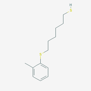 molecular formula C13H20S2 B7938109 6-(2-Methylphenyl)sulfanylhexane-1-thiol 