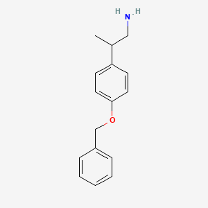 molecular formula C16H19NO B7938295 2-[4-(Benzyloxy)phenyl]propan-1-amine 