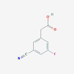 molecular formula C9H6FNO2 B7938875 2-(3-Cyano-5-fluorophenyl)acetic acid 