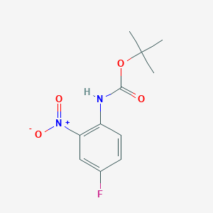 molecular formula C11H13FN2O4 B7938948 tert-butyl N-(4-fluoro-2-nitrophenyl)carbamate 
