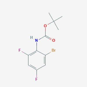 molecular formula C11H12BrF2NO2 B7938949 tert-Butyl N-(2-bromo-4,6-difluoro-phenyl)carbamate 