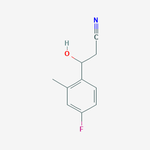3-(4-Fluoro-2-methylphenyl)-3-hydroxypropanenitrile