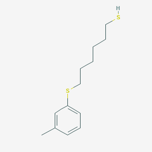 molecular formula C13H20S2 B7939503 6-(3-Methylphenyl)sulfanylhexane-1-thiol 