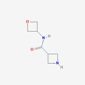 molecular formula C7H12N2O2 B7939546 N-(oxetan-3-yl)azetidine-3-carboxamide 