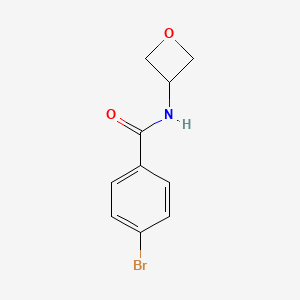 molecular formula C10H10BrNO2 B7939578 4-Bromo-N-oxetan-3-yl-benzamide 
