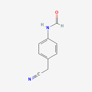 molecular formula C9H8N2O B7939761 N-[4-(cyanomethyl)phenyl]formamide 
